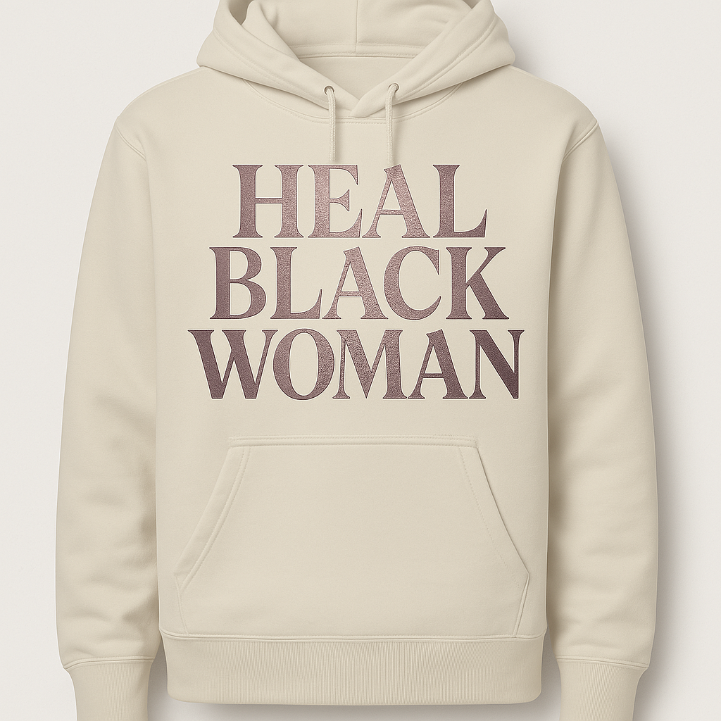 HEAL BLACK WOMAN hoodie in rose gold